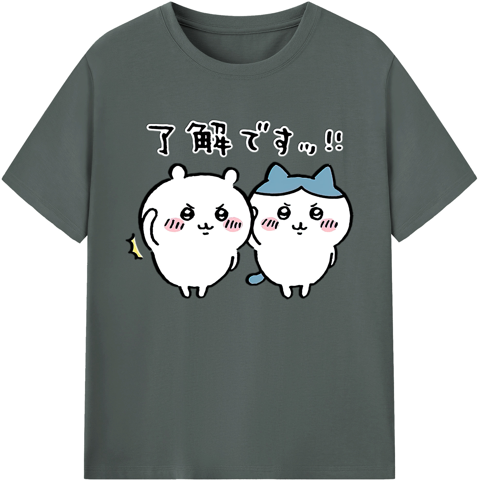 （画像用） ちいかわ ハチワレ Chii-kawa hachiware 綿100％ メンズ半袖Tシャツ｜肌触りやわらか＆通気性
